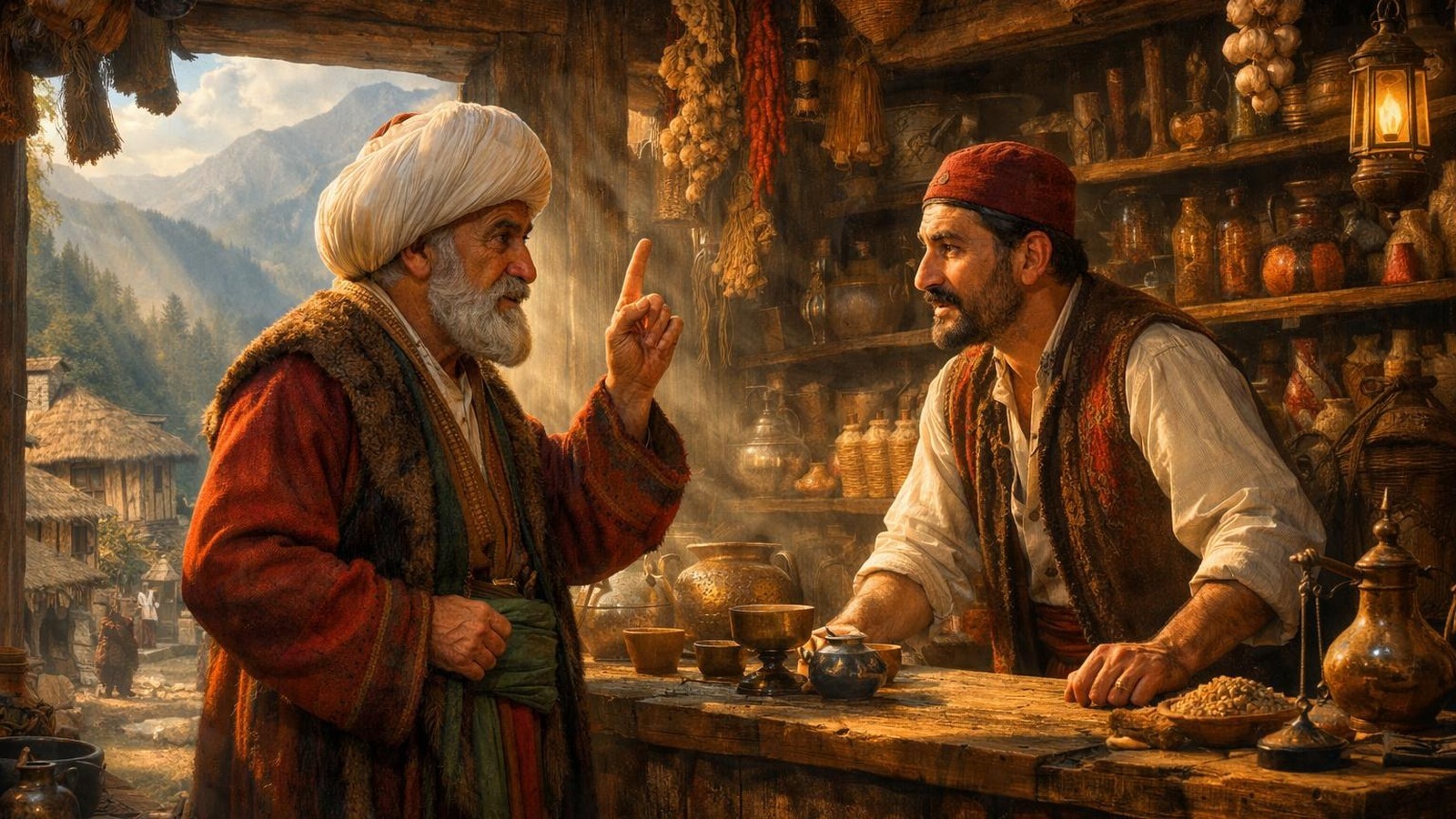 В магазина