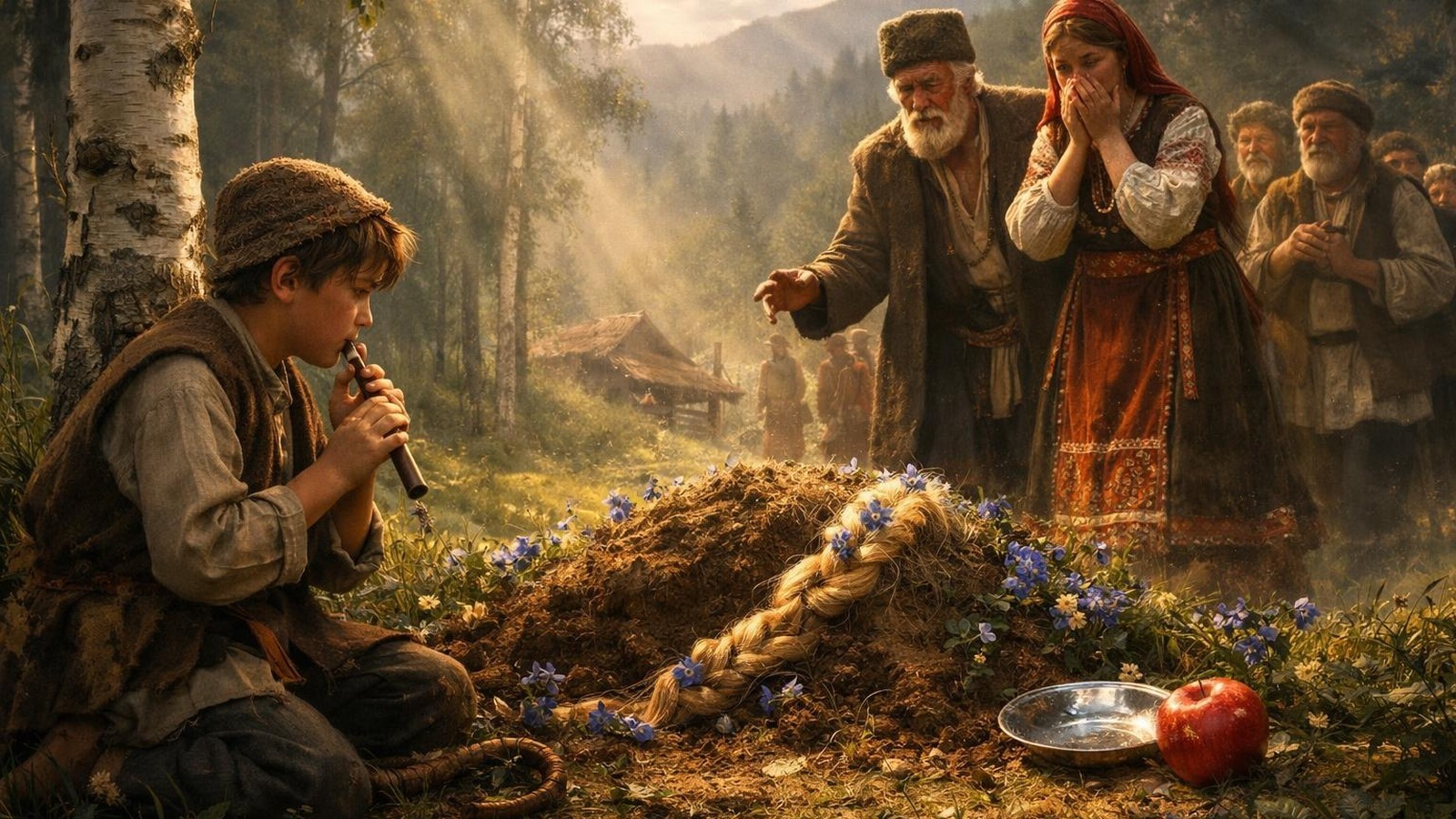 Сребърната паничка и сочната ябълчица
